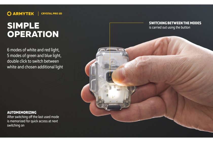 Multifunkciós lámpa Armytek Crystal Pro 3D - piros