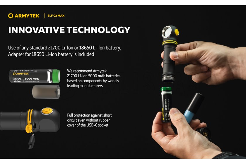 Multifunkciós lámpa Armytek Elf C2 MAX USB-C fehér fény
