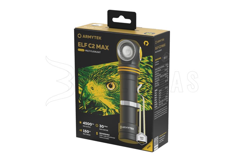 Multifunkciós lámpa Armytek Elf C2 MAX USB-C fehér fény