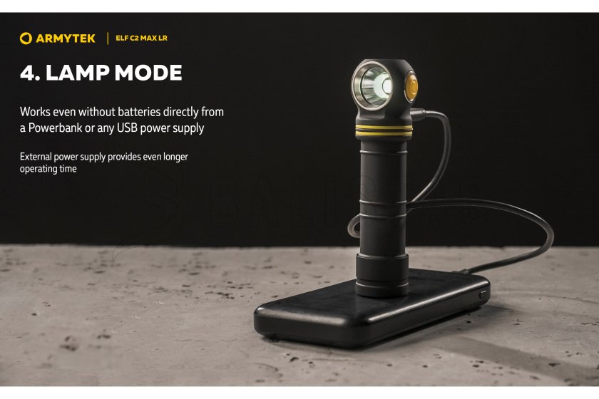 Multifunkciós lámpa Armytek Elf C2 MAX LR USB-C fehér fény