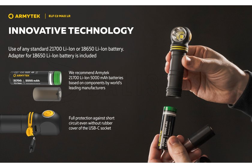Multifunkciós lámpa Armytek Elf C2 MAX LR USB-C fehér fény