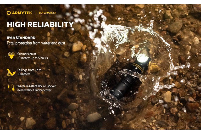Multifunkciós lámpa Armytek Elf C2 MAX LR USB-C fehér fény