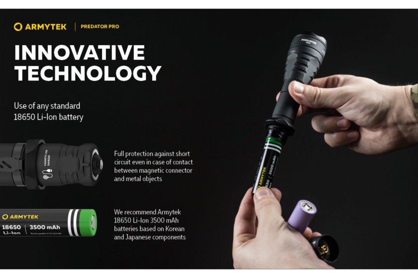Armytek Predator PRO szett meleg fény