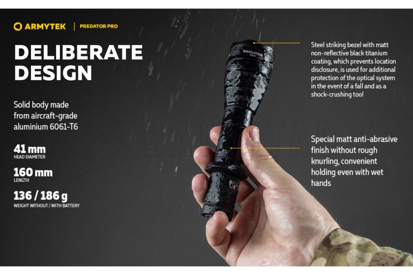 Armytek Predator PRO szett meleg fény