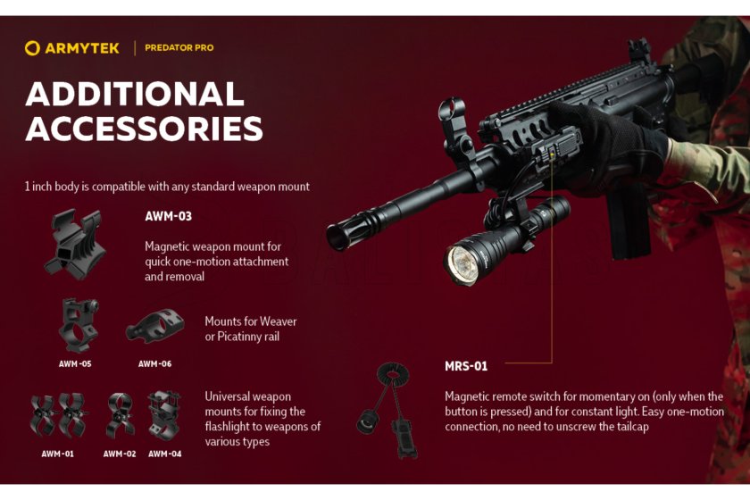 Armytek Predator PRO szett meleg fény