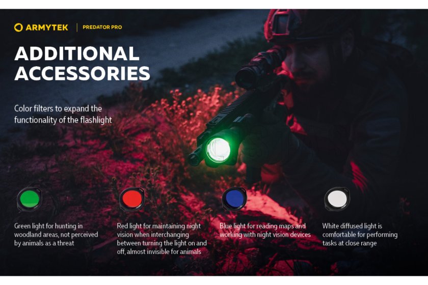 Armytek Predator PRO szett meleg fény