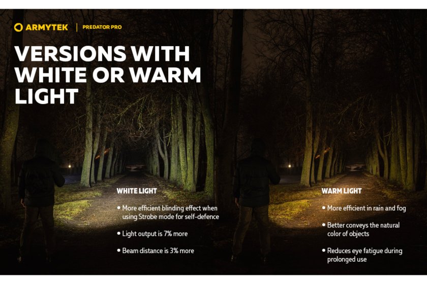 Armytek Predator PRO szett meleg fény