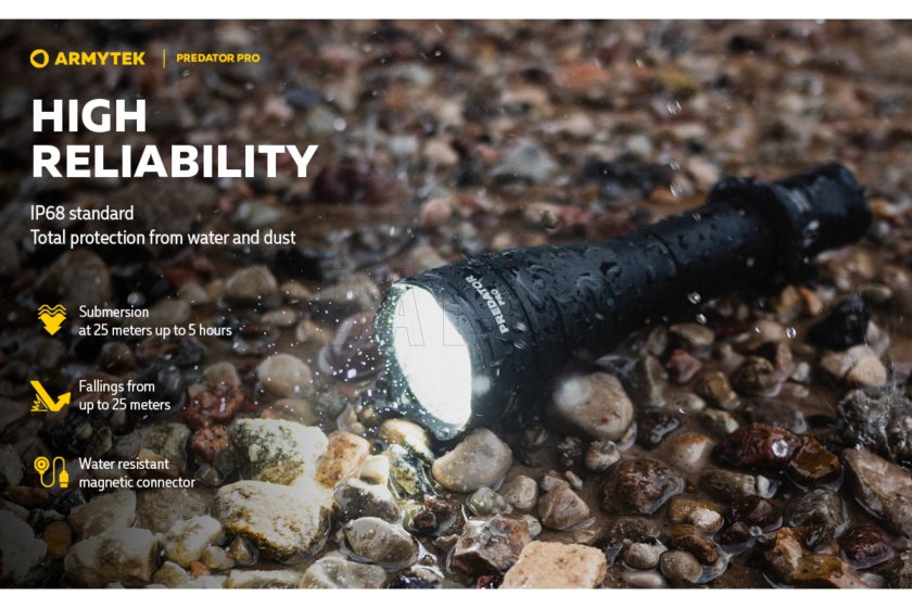 Armytek Predator PRO szett meleg fény