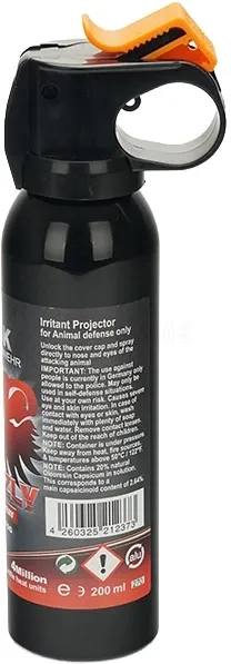 Medvék elleni paprikaspray KKS VESK Grizzly 200ml 2