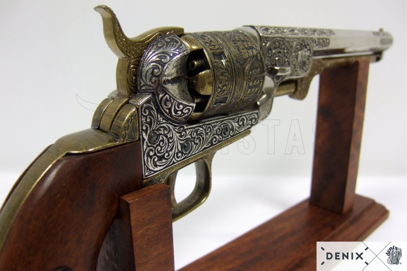 Colt Navy 1851 replika – sárgaréz 3