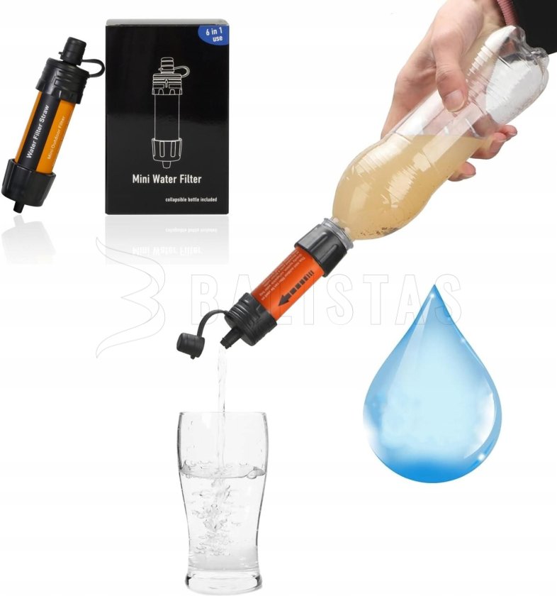 Zsebméretű vízszűrő Mini Water Filter 6v1 3