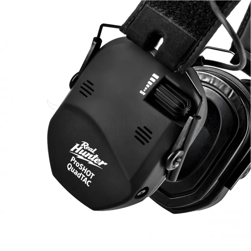 Aktív lövészeti fültok RealHunter Active ProSHOT QuadTAC fekete 2