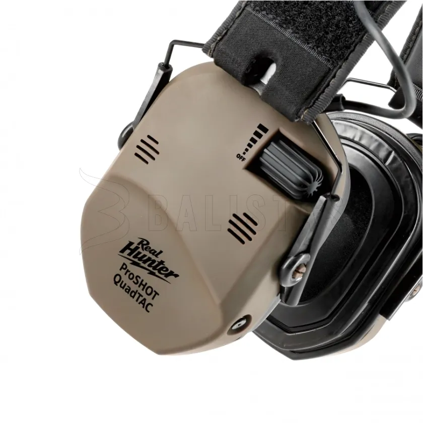 Aktív lövészeti fültok RealHunter Active ProSHOT QuadTAC FDE 2