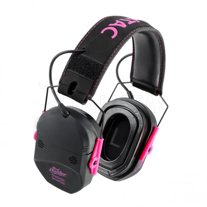 Aktív lövészeti fültok RealHunter Active ProSHOT QuadTAC Devil Pink 4